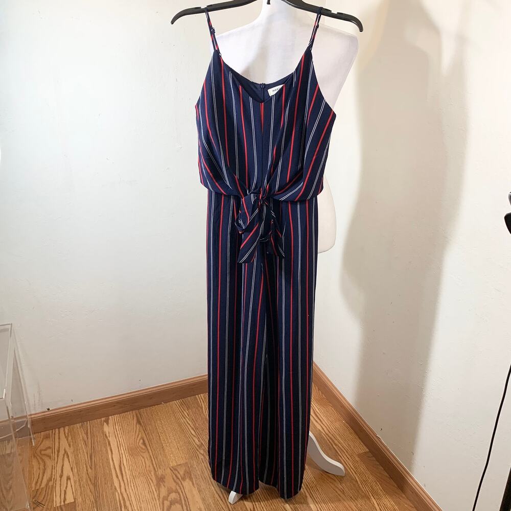 Monteau Womens Jumpsuit Size S Blue Navy Color Spaghetti Strap (NWT)
